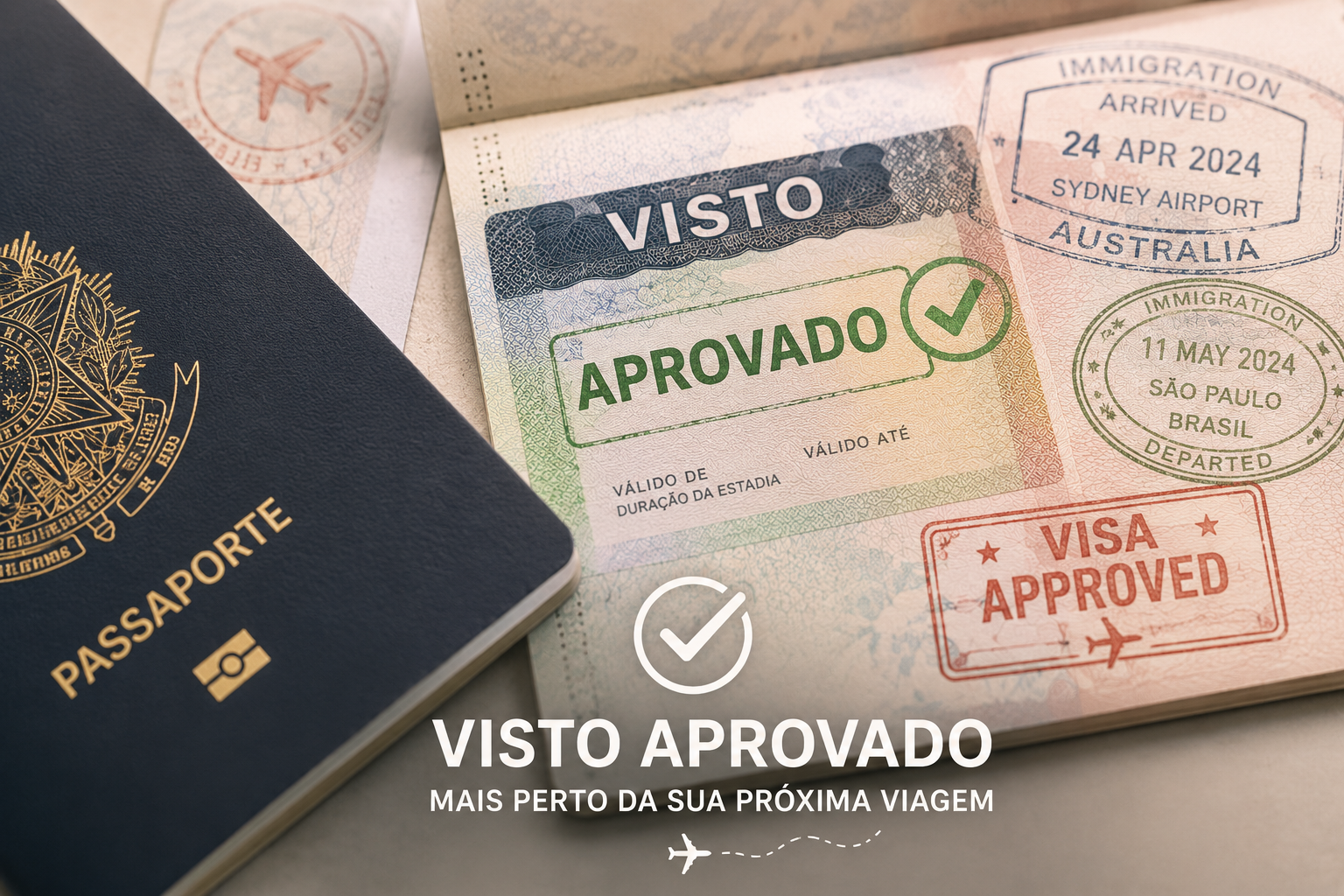 Visto aprovado - mais perto da sua próxima viagem
